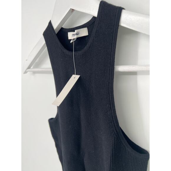 MADEWELL True Black The Signature Knit Cutaway Sweater Tank NWT Size XS - Picture 9 of 9